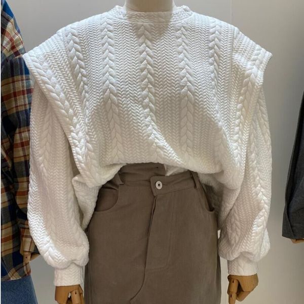 spring fashion female casual solid color round neck minimalist white long-sleeved pullover sweatshirts 8q829 210510, Black
spring fashion female casual solid color round neck minimalist white long-sleeved pullover sweatshirts 8q829 210510, Black