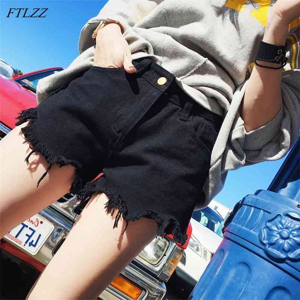 summer women vintage hole black denim shorts casual female streetwear high waist wide leg solid color jeans 210430, White;black
summer women vintage hole black denim shorts casual female streetwear high waist wide leg solid color jeans 210430, White;black