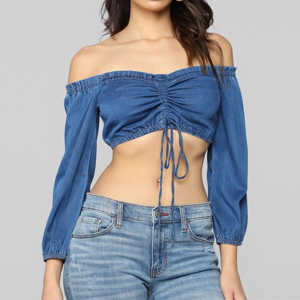 women's t-shirt ladies summer one shoulder denim womens short navel lacing streetwear women fashion korean style clothes aesth, White
women's t-shirt ladies summer one shoulder denim womens short navel lacing streetwear women fashion korean style clothes aesth, White