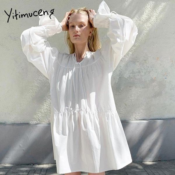 casual dresses yitimuceng mini white dress women long sleeve lace up v-neck high waist fashion party french pullover 2021 fall, Black;gray
casual dresses yitimuceng mini white dress women long sleeve lace up v-neck high waist fashion party french pullover 2021 fall, Black;gray