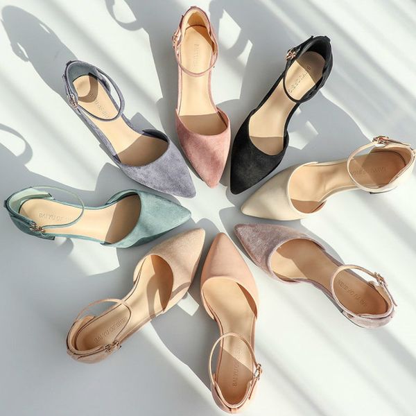 women shoes square high heels pumps woman ladies brand designe ankle strap faux suede career point toe heeled shoes 210520, Black
women shoes square high heels pumps woman ladies brand designe ankle strap faux suede career point toe heeled shoes 210520, Black