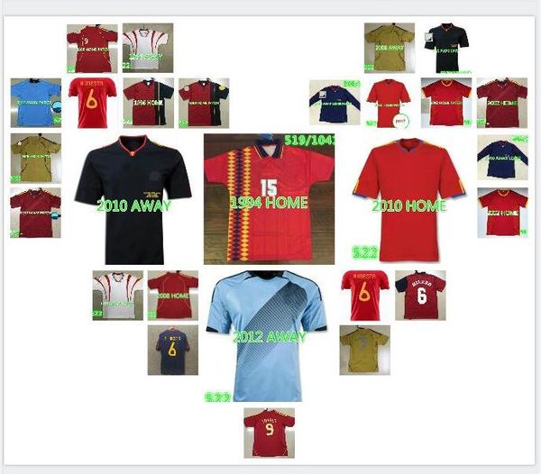 final 2010 spain retro soccer jerseys 1996 1994 raul xavi hierro luis ensrique alonso caminero iniesta puyol pique david villa torres 2008 2, Black;yellow
final 2010 spain retro soccer jerseys 1996 1994 raul xavi hierro luis ensrique alonso caminero iniesta puyol pique david villa torres 2008 2, Black;yellow