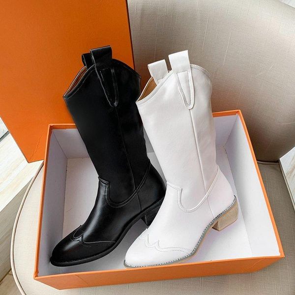 autumn winter high heels bullock mid-tube boots thick-heeled women's shoes knight pointed toe retro wide leg, Black
autumn winter high heels bullock mid-tube boots thick-heeled women's shoes knight pointed toe retro wide leg, Black
