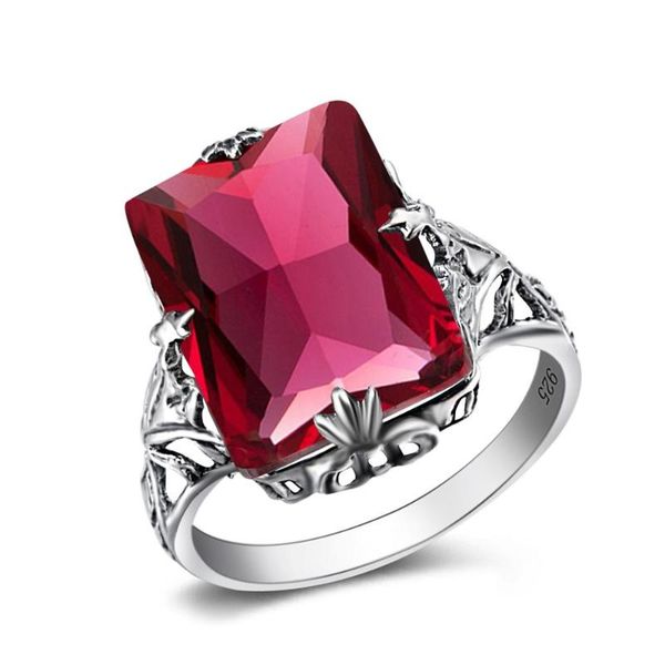 real 925 sterling silver ring gemstones ruby rings rectangle vintage handmade design unique party women fine jewelry christmas cluster, Golden;silver
real 925 sterling silver ring gemstones ruby rings rectangle vintage handmade design unique party women fine jewelry christmas cluster, Golden;silver