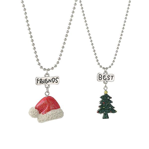 friend necklace friendship gifts resin christmas tree hat pendant for women girls kids necklaces, Silver
friend necklace friendship gifts resin christmas tree hat pendant for women girls kids necklaces, Silver