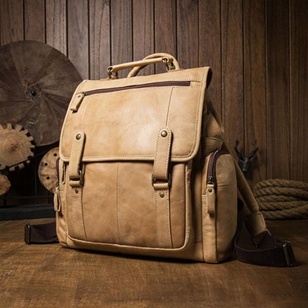 japanese and korean version of the original design leather backpack men's 2021 first layer cowhide large capacity simple
japanese and korean version of the original design leather backpack men's 2021 first layer cowhide large capacity simple