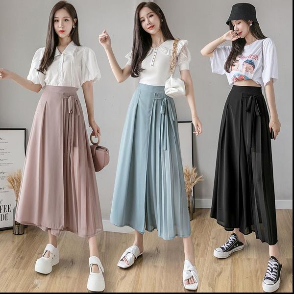 spring and summer style women pants korean pleated chiffon trousers large size elastic waist casual hakama woman, Black;white
spring and summer style women pants korean pleated chiffon trousers large size elastic waist casual hakama woman, Black;white
