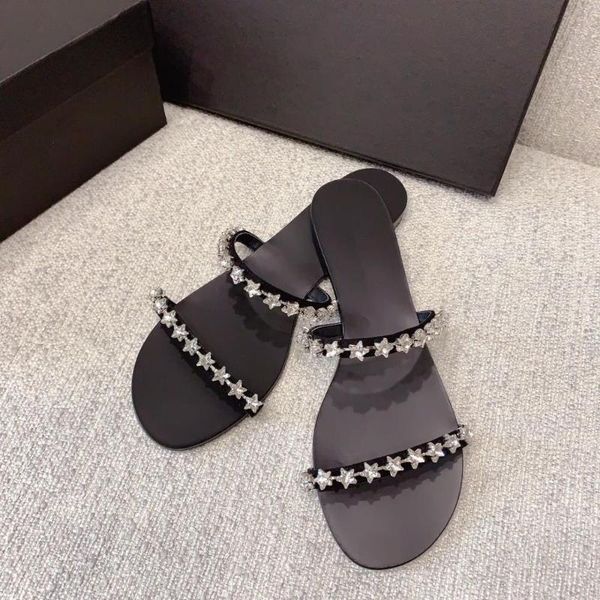 shoes women summer flats slippers crystal decor narrow band zapatos de mujer woman wpman, Black
shoes women summer flats slippers crystal decor narrow band zapatos de mujer woman wpman, Black