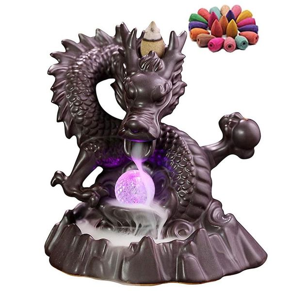 fragrance lamps home decor 7-color change incense burner handmade ceramic dragon backflow creative smoke waterfall
fragrance lamps home decor 7-color change incense burner handmade ceramic dragon backflow creative smoke waterfall