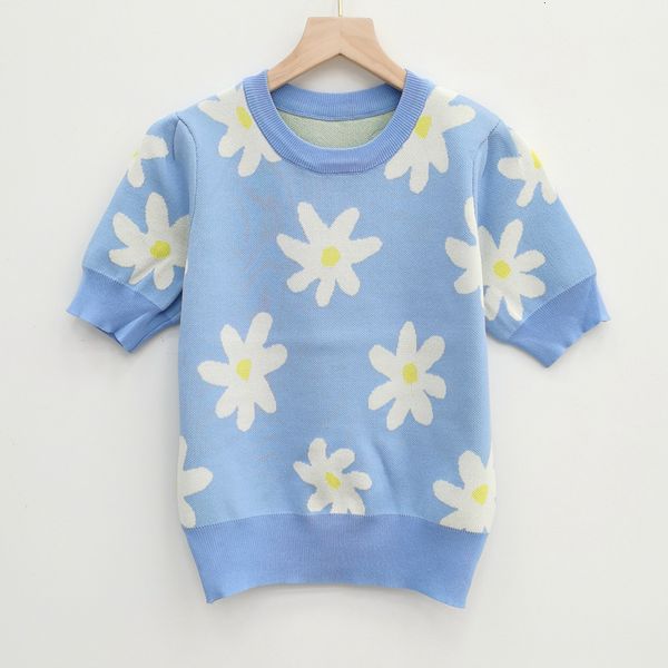 women's t-shirt summer star with the same paragraph as daisy flower jacquard puff sleeve around neck jumper women's clothes wubo, White
women's t-shirt summer star with the same paragraph as daisy flower jacquard puff sleeve around neck jumper women's clothes wubo, White
