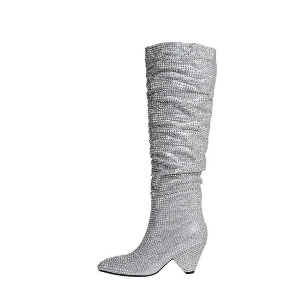 boots women 2022 autumn winter sliver stage thigh high full bright diamond spike heels pointed toe slip on, Black
boots women 2022 autumn winter sliver stage thigh high full bright diamond spike heels pointed toe slip on, Black
