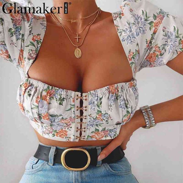 glamaker puff sleeve floral print camis tanks women summer cropped clothes crop female square collar streetwear 210412, White
glamaker puff sleeve floral print camis tanks women summer cropped clothes crop female square collar streetwear 210412, White