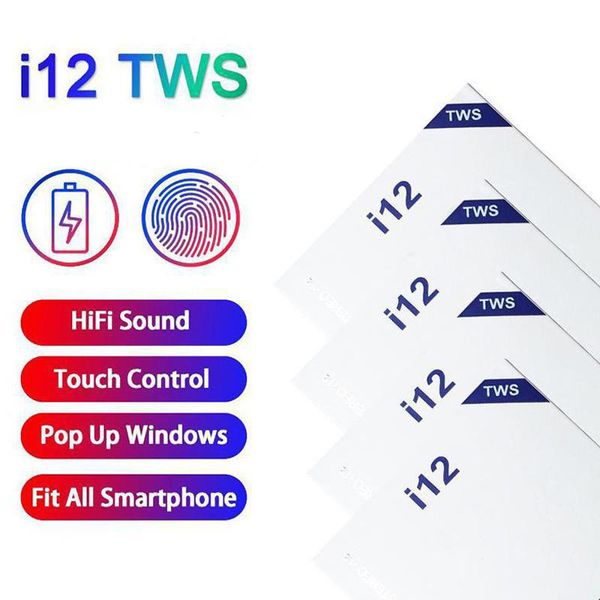 tws wireless headsets i12 bluetooth in-ear stereo sound earbuds pop up window with microphone charging box mini headphones
tws wireless headsets i12 bluetooth in-ear stereo sound earbuds pop up window with microphone charging box mini headphones