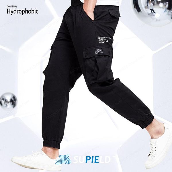 men's pants supield aerogel pure cotton hydrophobic cargo waterproof antifouling overalls summer thin elasticity breathable sweatpants, Black
men's pants supield aerogel pure cotton hydrophobic cargo waterproof antifouling overalls summer thin elasticity breathable sweatpants, Black