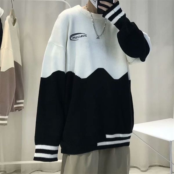 men's sweaters sweatshirt autumn and winter ins brand couple casual sweater korean fashion loose round neck contrast color knitted bott, White;black
men's sweaters sweatshirt autumn and winter ins brand couple casual sweater korean fashion loose round neck contrast color knitted bott, White;black