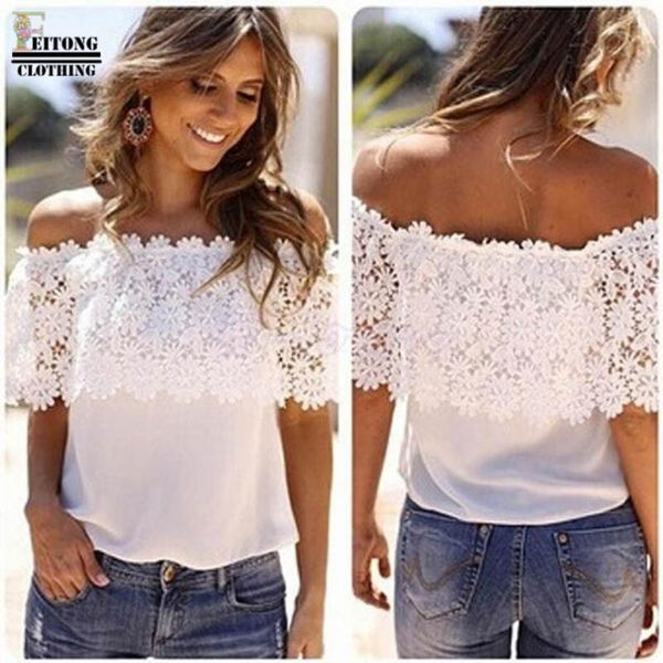 women's blouses & shirts feitong blusas 2021 women white patchwork short sleeve off shoulder casual blouse lace crochet floral chiffon
women's blouses & shirts feitong blusas 2021 women white patchwork short sleeve off shoulder casual blouse lace crochet floral chiffon