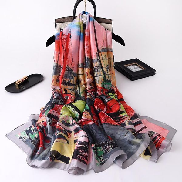 scarves 2021 oil painting beach shawl ponchos and capes fashion 180x90cm satin silk scarf woman summer sunscreen hankies, Blue;gray
scarves 2021 oil painting beach shawl ponchos and capes fashion 180x90cm satin silk scarf woman summer sunscreen hankies, Blue;gray