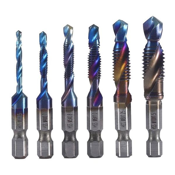 hand tools 6pcs high speed steel quick change portable hex shank metric thread widely use home professional drill tap bits set
hand tools 6pcs high speed steel quick change portable hex shank metric thread widely use home professional drill tap bits set
