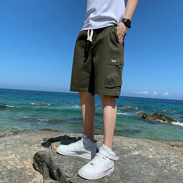 men's shorts summer clothing cotton pants fashion casual loose thin five-point beach large size overalls, White;black
men's shorts summer clothing cotton pants fashion casual loose thin five-point beach large size overalls, White;black