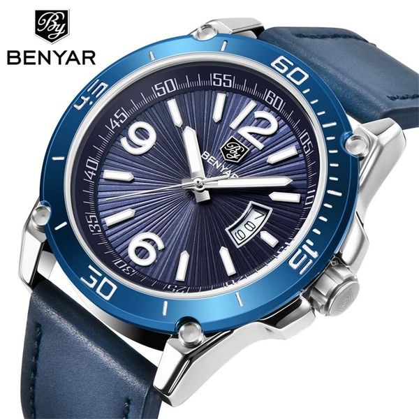 wristwatches benyar 2021 men's watch business quartz automatic date stainless steel waterproof clock relogio masculino, Slivery;brown
wristwatches benyar 2021 men's watch business quartz automatic date stainless steel waterproof clock relogio masculino, Slivery;brown