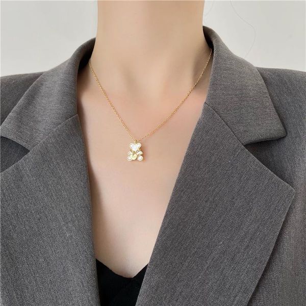 chokers 2021 cute bear gold choker female christmas day chain girls love clavicle jewelry pendant necklaces for women birthday gifts, Golden;silver
chokers 2021 cute bear gold choker female christmas day chain girls love clavicle jewelry pendant necklaces for women birthday gifts, Golden;silver