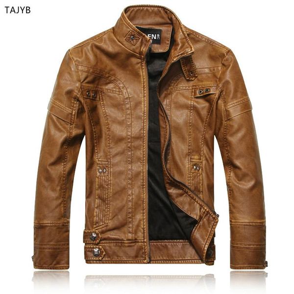 men's jackets 2021 explosive leather jacket autumn and winter plus velvet fashion trendy washed pu motorcycle men, Black;brown
men's jackets 2021 explosive leather jacket autumn and winter plus velvet fashion trendy washed pu motorcycle men, Black;brown