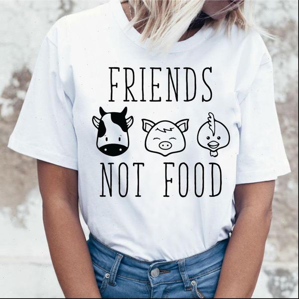 womens t shirt women harajuku ullzang cow printing femme friends not food vintage tee for vegan, White
womens t shirt women harajuku ullzang cow printing femme friends not food vintage tee for vegan, White