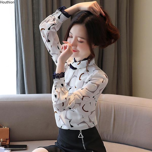 women's blouses & shirts houthion chiffon casual long sleeve lace regular printed shirt loose summer fashion blouse drop, White
women's blouses & shirts houthion chiffon casual long sleeve lace regular printed shirt loose summer fashion blouse drop, White