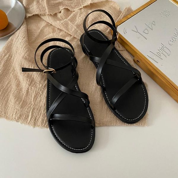 sandals simple word buckle 2021 summer fashion all-match open-toed women's shoes comfortable flat-bottomed roman, Black
sandals simple word buckle 2021 summer fashion all-match open-toed women's shoes comfortable flat-bottomed roman, Black