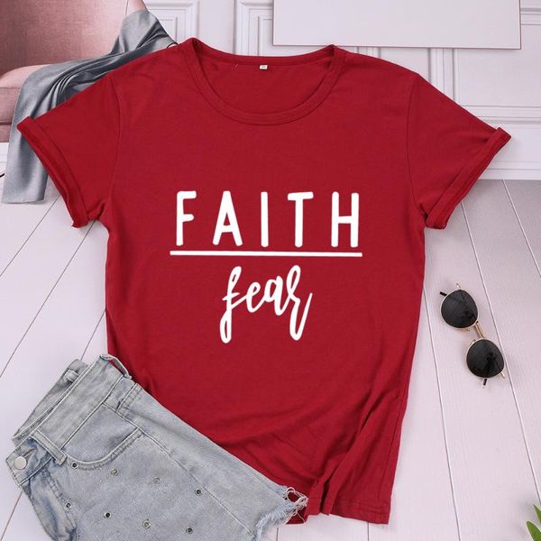 women's t-shirt faith over fear plus size women christian jesus shirt fashsion letter cotton female clothing o neck short sleeve tee, White
women's t-shirt faith over fear plus size women christian jesus shirt fashsion letter cotton female clothing o neck short sleeve tee, White
