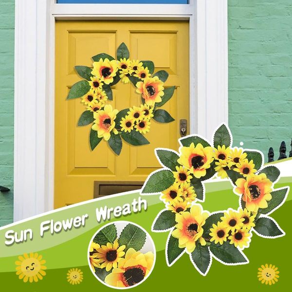 decorative flowers & wreaths artificial yellow sunflower wreath for home front door wall pendant simulation garland wedding party decoration
decorative flowers & wreaths artificial yellow sunflower wreath for home front door wall pendant simulation garland wedding party decoration
