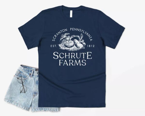 Schrute Farms T-shirt Tee Funny The US Office Dwight Beets Michael Scott, White;black
Schrute Farms T-shirt Tee Funny The US Office Dwight Beets Michael Scott, White;black