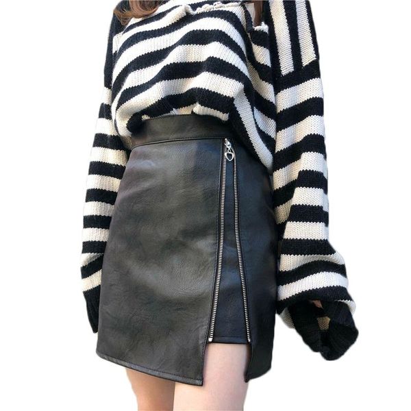 skirts women's black leather skirt autumn winter irregular soft pu mini female high waist slim shorts saias side zipper
skirts women's black leather skirt autumn winter irregular soft pu mini female high waist slim shorts saias side zipper