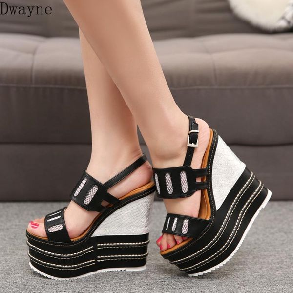 wedge with super high heel 16cm mesh shoes female small code sandals waterproof platform thick bottom slip, Black
wedge with super high heel 16cm mesh shoes female small code sandals waterproof platform thick bottom slip, Black