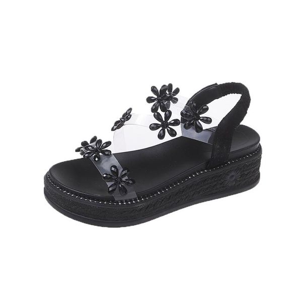 sandals slope heel simple female 2021 summer fashion fairy style wild platform shoes with skirt, Black
sandals slope heel simple female 2021 summer fashion fairy style wild platform shoes with skirt, Black