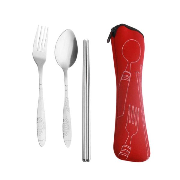 pcs stainless steel tableware suit premium portable patterned fork spoon chopstick set dinnerware with storage bag (red) sets
pcs stainless steel tableware suit premium portable patterned fork spoon chopstick set dinnerware with storage bag (red) sets