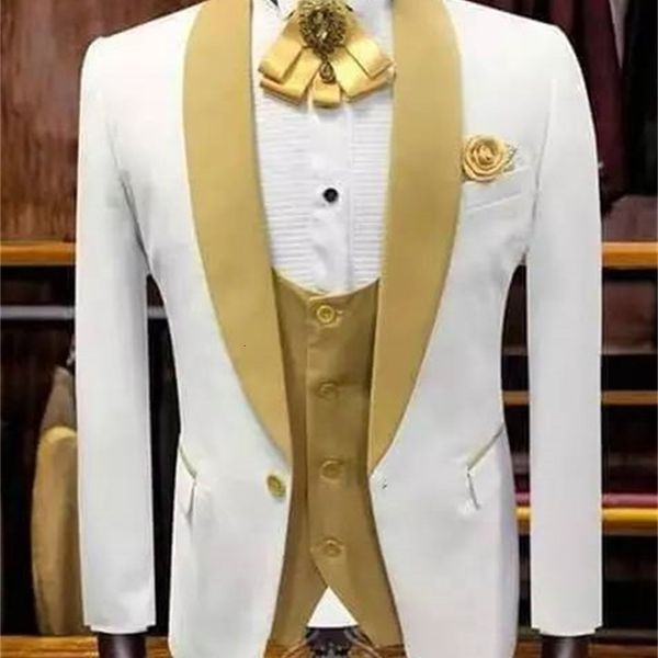 men's suits & blazers selling white fashion 3 pieces suit with gold lapel wedding groom prom men blazer masculino (jacket+pant, White;black
men's suits & blazers selling white fashion 3 pieces suit with gold lapel wedding groom prom men blazer masculino (jacket+pant, White;black