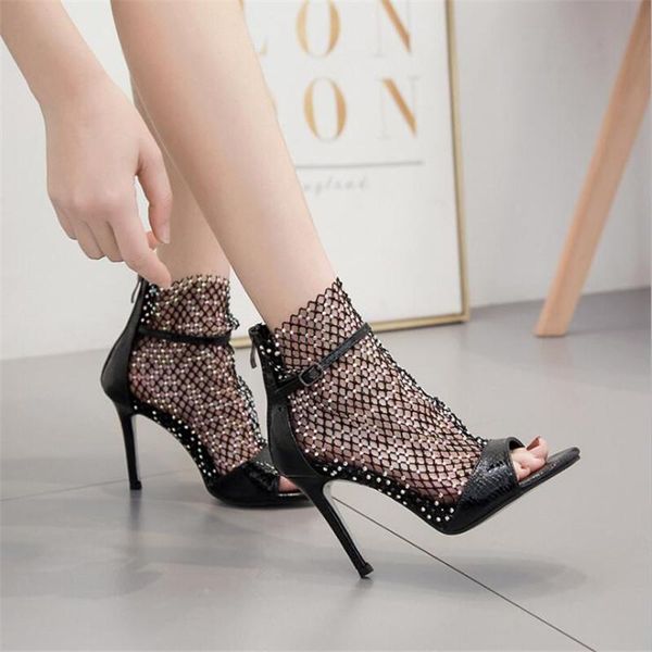 sandals gladiator summer spring pointed toe cut out caged ankle boots stiletto heel women shoes 35-42, Black
sandals gladiator summer spring pointed toe cut out caged ankle boots stiletto heel women shoes 35-42, Black