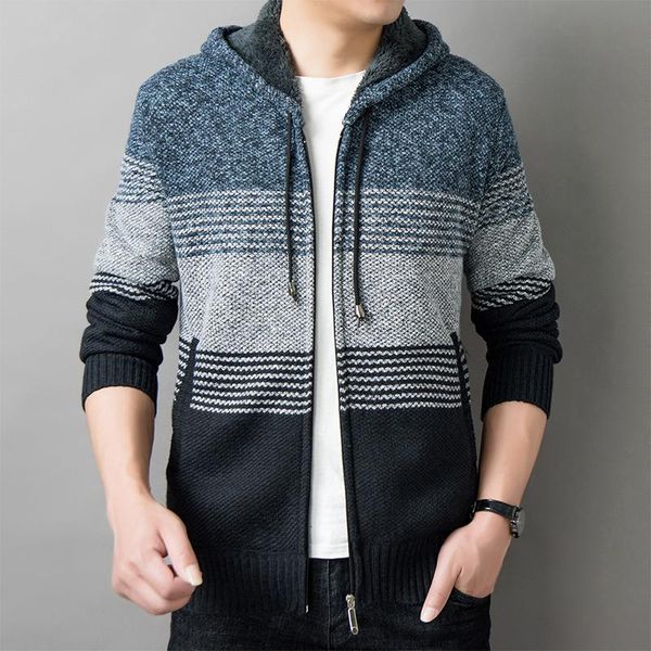 men's sweaters autumn winter warm sweater coats men hooded knitted woolen cardigan man zipper casual jackets clothes y340, White;black
men's sweaters autumn winter warm sweater coats men hooded knitted woolen cardigan man zipper casual jackets clothes y340, White;black