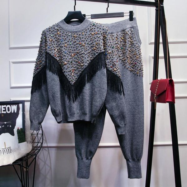 women's two piece pants 2 sets womens autumn winter tassel sweater set women knitted pullover +trousers tracksuit fashion, White
women's two piece pants 2 sets womens autumn winter tassel sweater set women knitted pullover +trousers tracksuit fashion, White