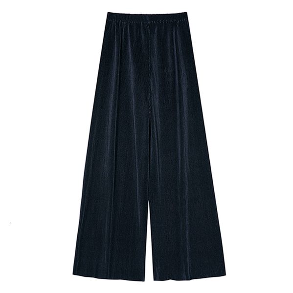 capris Casual trousers with a simple high waist and loose, Black;white 
capris Casual trousers with a simple high waist and loose, Black;white