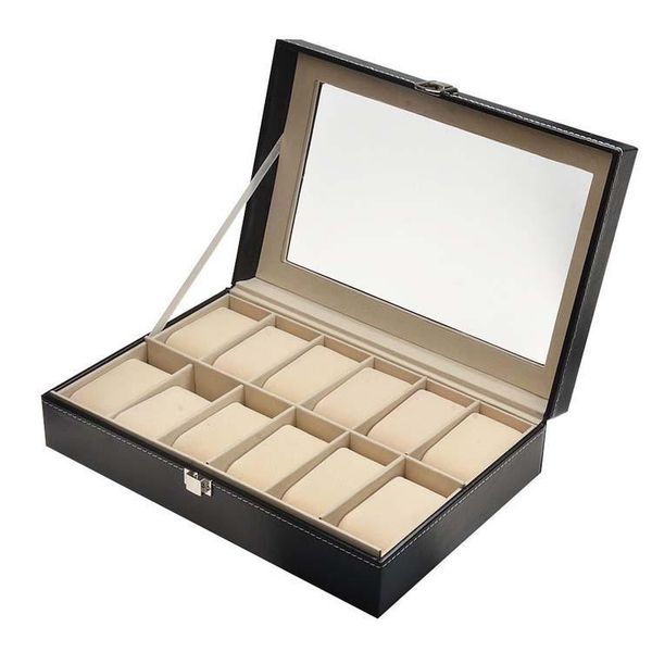 watch boxes & cases 12 digit leather case small mixed batch windowed, Black;blue
watch boxes & cases 12 digit leather case small mixed batch windowed, Black;blue