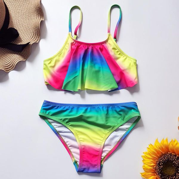 6-16 years girl swimsuit kids teenage bikini set falbala two piece children's swimwear rainbow girls bathing suit beachwear one-piece s
6-16 years girl swimsuit kids teenage bikini set falbala two piece children's swimwear rainbow girls bathing suit beachwear one-piece s