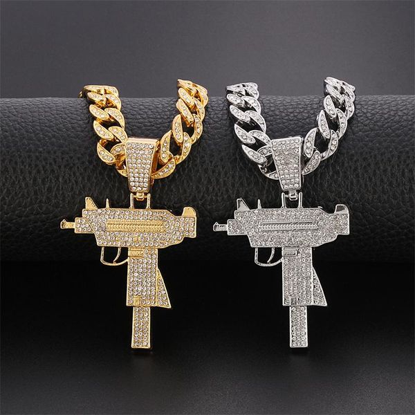 pendant necklaces personality punk men uzi gun necklace cuba chain full crystal bling hip hop fashion jewelry on the neck, Silver
pendant necklaces personality punk men uzi gun necklace cuba chain full crystal bling hip hop fashion jewelry on the neck, Silver