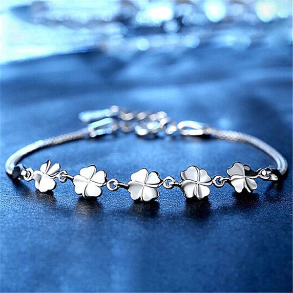 japanese and korean jewelry lucky silver bracelet women's simple fashion four leaf grass bracelet accessories gift, Black
japanese and korean jewelry lucky silver bracelet women's simple fashion four leaf grass bracelet accessories gift, Black