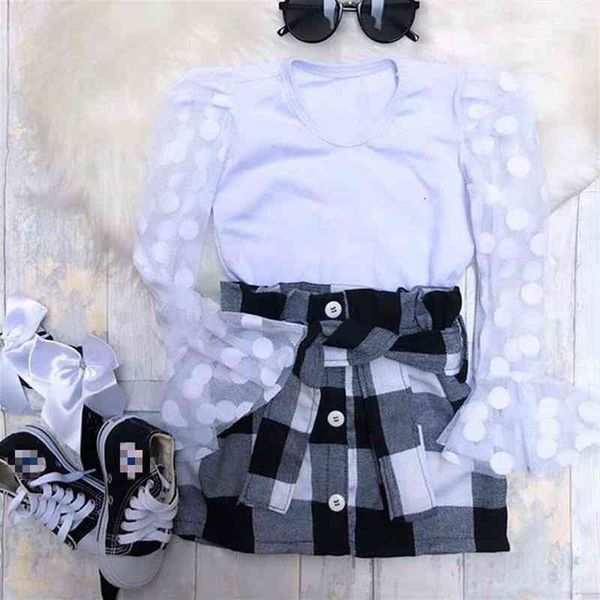 fashion kids girls clothes sets spring autumn children mesh long puff sleeve shirts plaid a-line skirts baby girls outfits, White
fashion kids girls clothes sets spring autumn children mesh long puff sleeve shirts plaid a-line skirts baby girls outfits, White