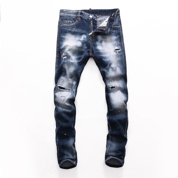 men's jeans european brand men italy pants design stretch slim denim trousers blue hole for 8279
men's jeans european brand men italy pants design stretch slim denim trousers blue hole for 8279