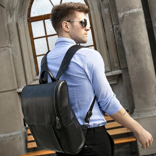 backpack simple men's genuine leather business bags for men lapmale school teenager boys 9110
backpack simple men's genuine leather business bags for men lapmale school teenager boys 9110