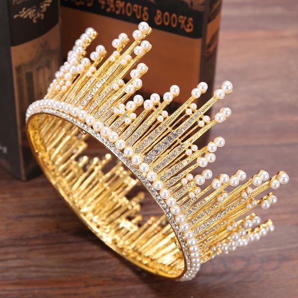 hair clips & barrettes handmade simulated pearl crystal crown for princesses women luxury round tiaras headband bride wedding accessories, Golden;silver
hair clips & barrettes handmade simulated pearl crystal crown for princesses women luxury round tiaras headband bride wedding accessories, Golden;silver