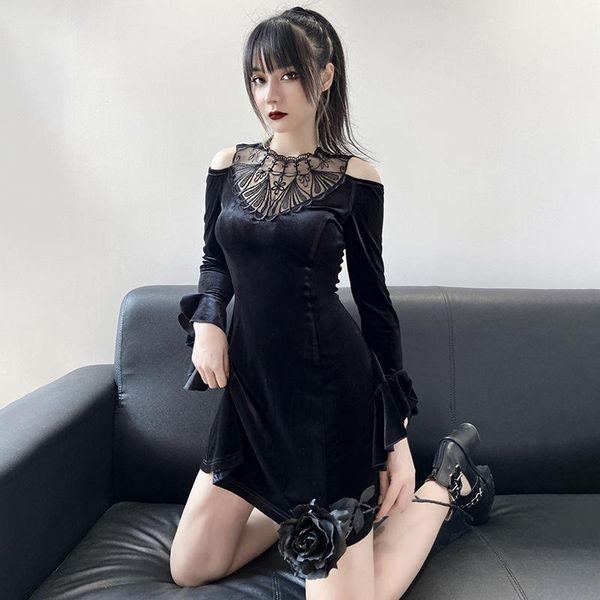 casual dresses gothic dark angel lolita girl dress spring/autumn korean harajuku women slim lace strapless stitching woman sexy, Black;gray
casual dresses gothic dark angel lolita girl dress spring/autumn korean harajuku women slim lace strapless stitching woman sexy, Black;gray
